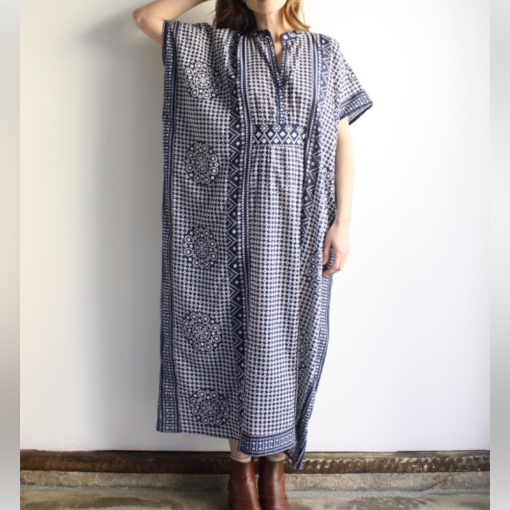 Emerson Fry Curation Caftan OS dark blue print